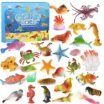 Sea Creatures Ocean Animal Figure Toys Plastic Small for Kids, Toddlers