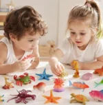 Sea Creatures Ocean Animal Figure Toys Plastic Small for Kids, Toddlers - Image 2