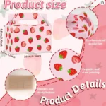 GRADESIN Strawberry Birthday Decorations Party Favor Boxes Treats Gift Bag | 24pcs, 6.3 x 3.2 x 3.9 Inch, candy, shortcake box for Berry First Birthday, baby shower decor supplies - Image 3