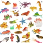 Sea Creatures Ocean Animal Figure Toys Plastic Small for Kids, Toddlers - Image 3
